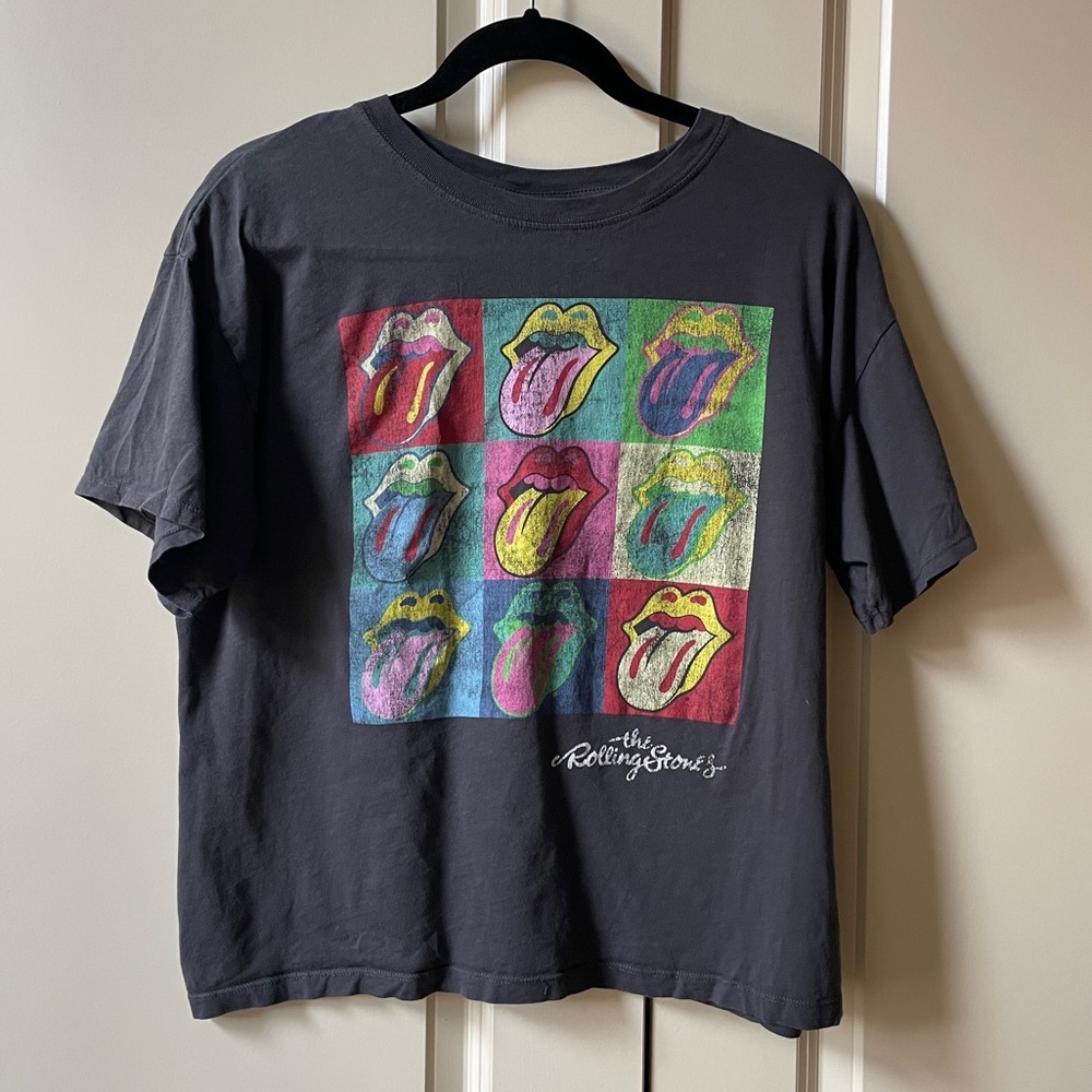 H&M Rolling Stones Graphic Crop Top